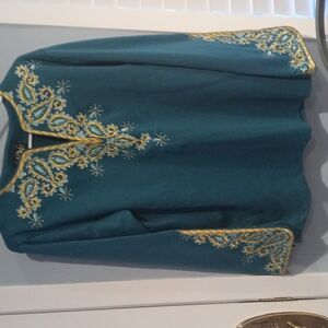 Gorgeous Bob Mackie wearable art top large